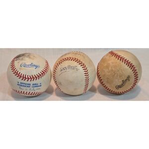 Detroit Tigers Spring Training Vintage Game Used Baseball Lot Rawlings MLB